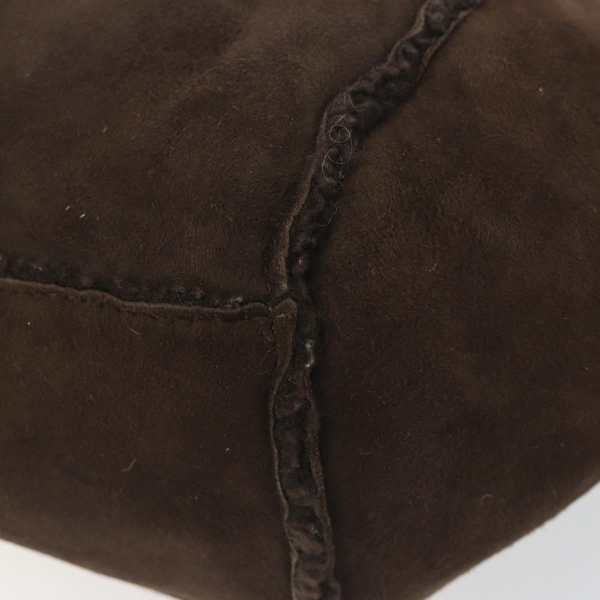 CHANEL COCO Mark Chain Shoulder Bag Mouton Brown Gold CC Auth yk20567SAV