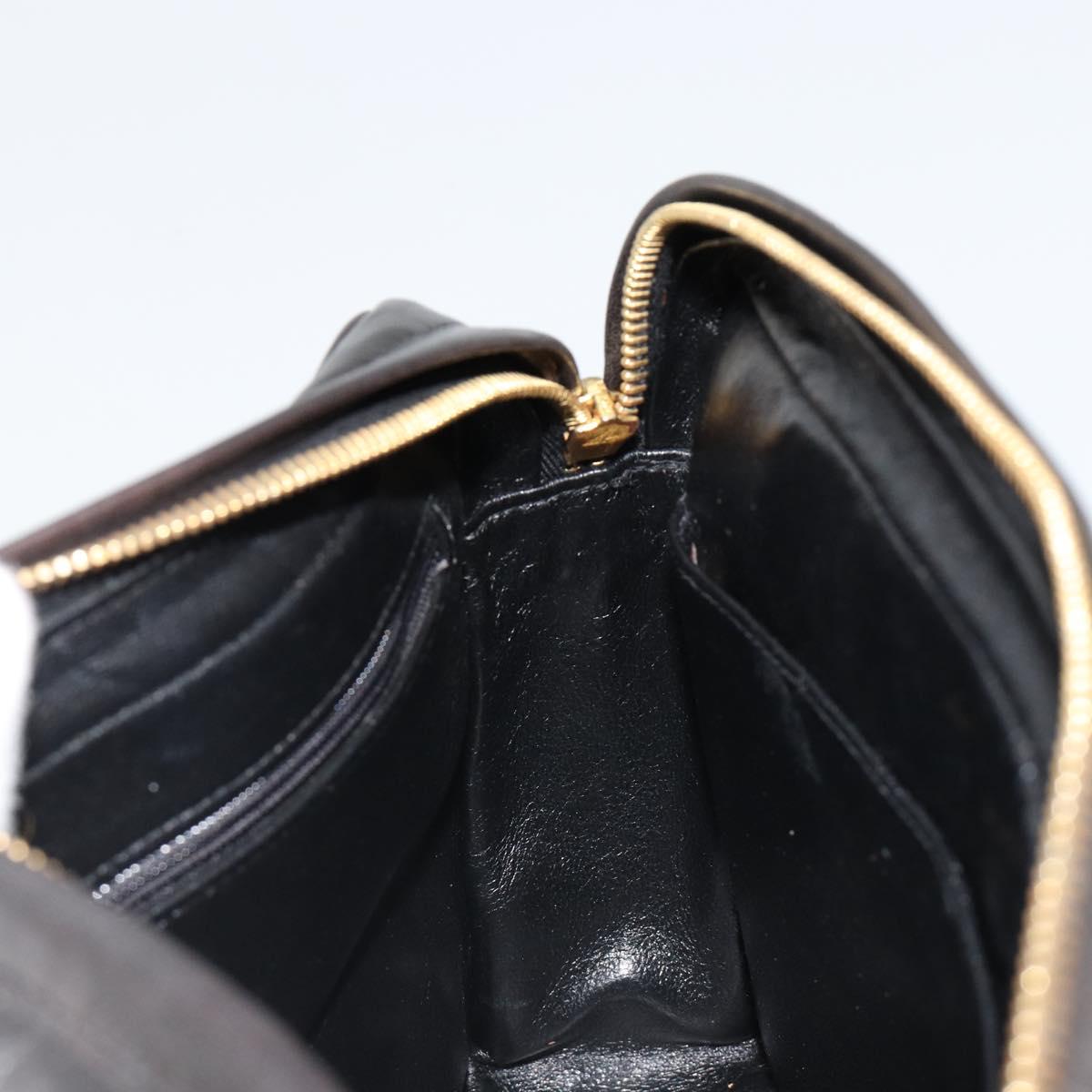 CHANEL Chain Shoulder Bag Lamb Skin Black Gold Matelasse CC Auth yk20568SAV