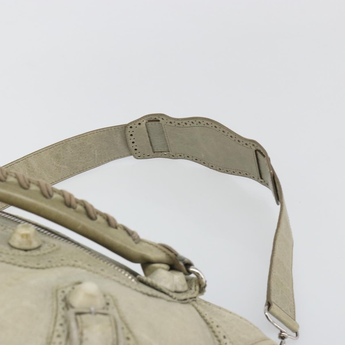 BALENCIAGA The Giant City Bag Leather 2way Gray Silver 204529 Auth yk20579SAV