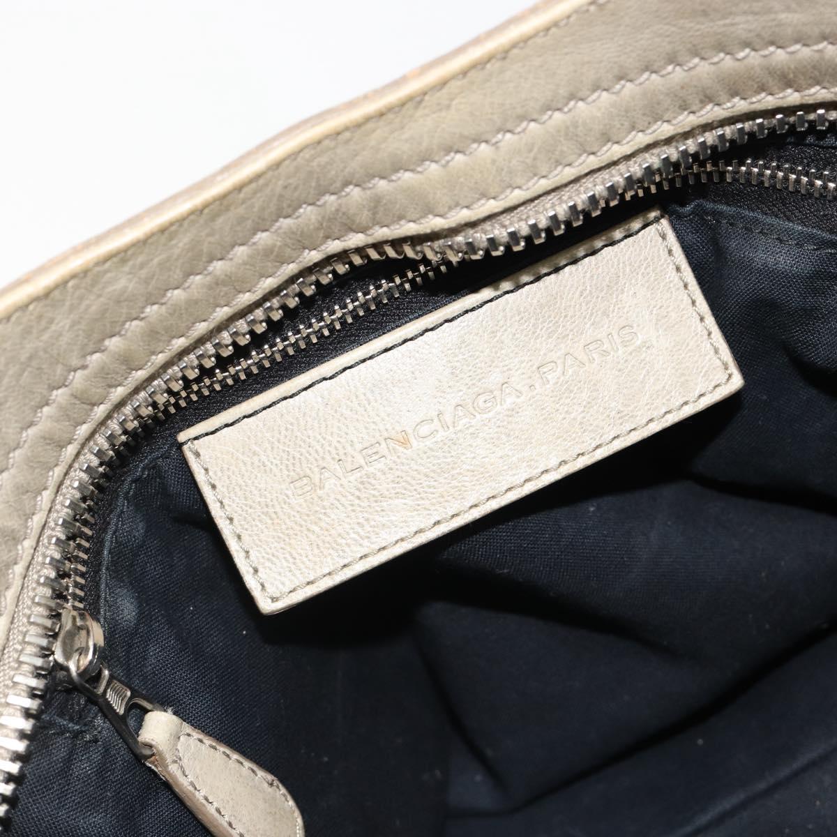 BALENCIAGA The Giant City Bag Leather 2way Gray Silver 204529 Auth yk20579SAV