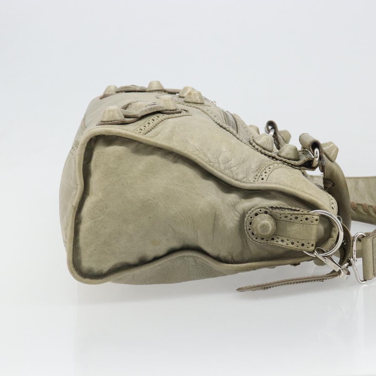 BALENCIAGA The Giant City Bag Leather 2way Gray Silver 204529 Auth yk20579SAV