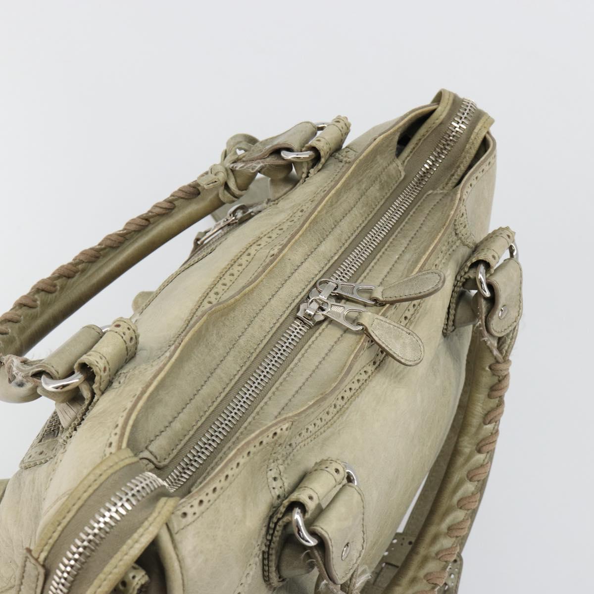 BALENCIAGA The Giant City Bag Leather 2way Gray Silver 204529 Auth yk20579SAV