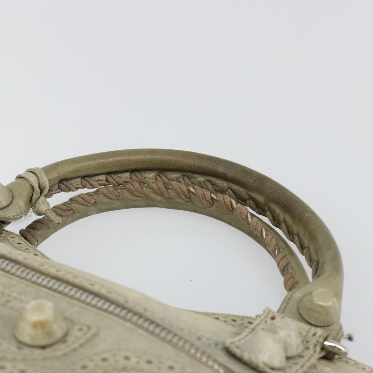 BALENCIAGA The Giant City Bag Leather 2way Gray Silver 204529 Auth yk20579SAV