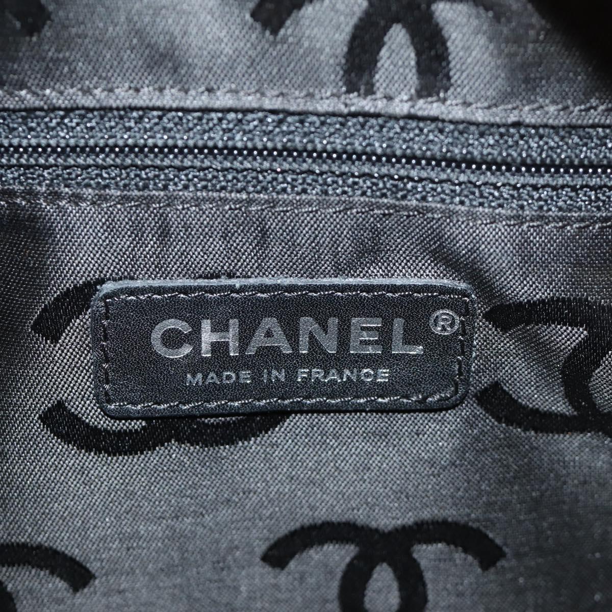 CHANEL Cambon Line Hand Bag Leather Beige Silver CC Auth yk20585SAM