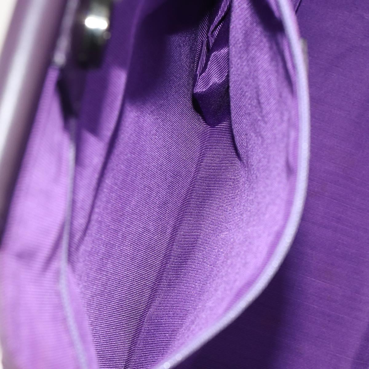 BALENCIAGA Hand Bag Suede Purple Silver Auth yk20590