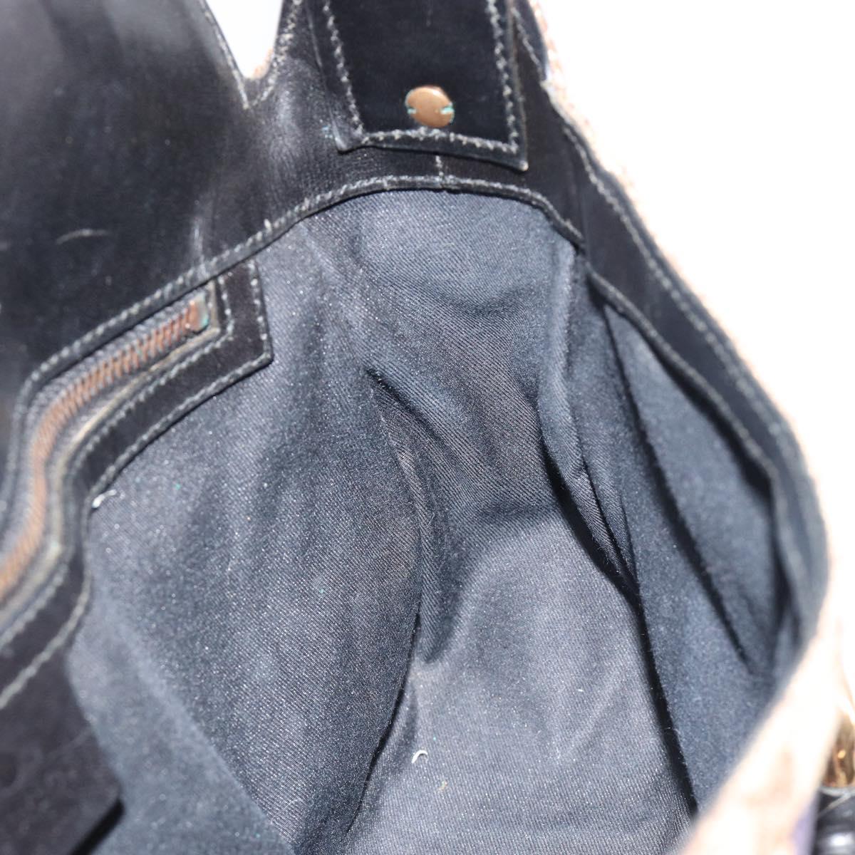GUCCI GG Canvas Horsebit Sherry Line Bag Beige Gold 129500 Auth yk20593SAV