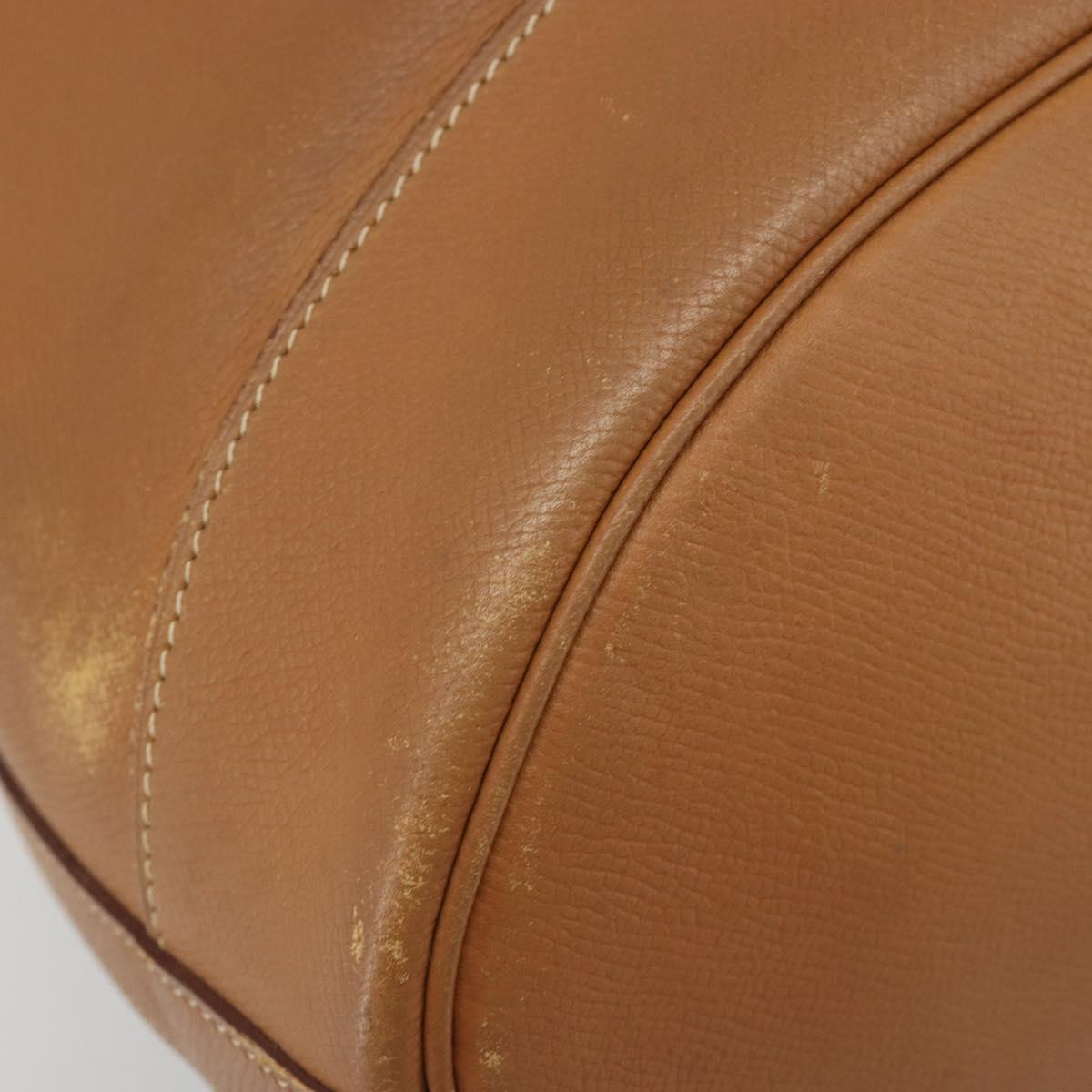 HERMES Market GM Shoulder Bag Epsom Brown Gold Auth yk20594