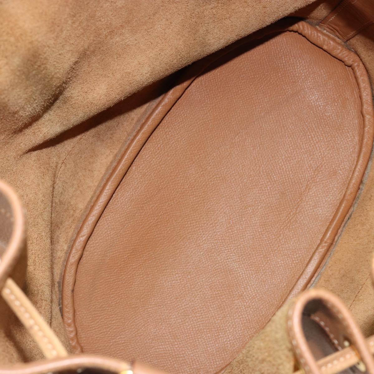 HERMES Market GM Shoulder Bag Epsom Brown Gold Auth yk20594