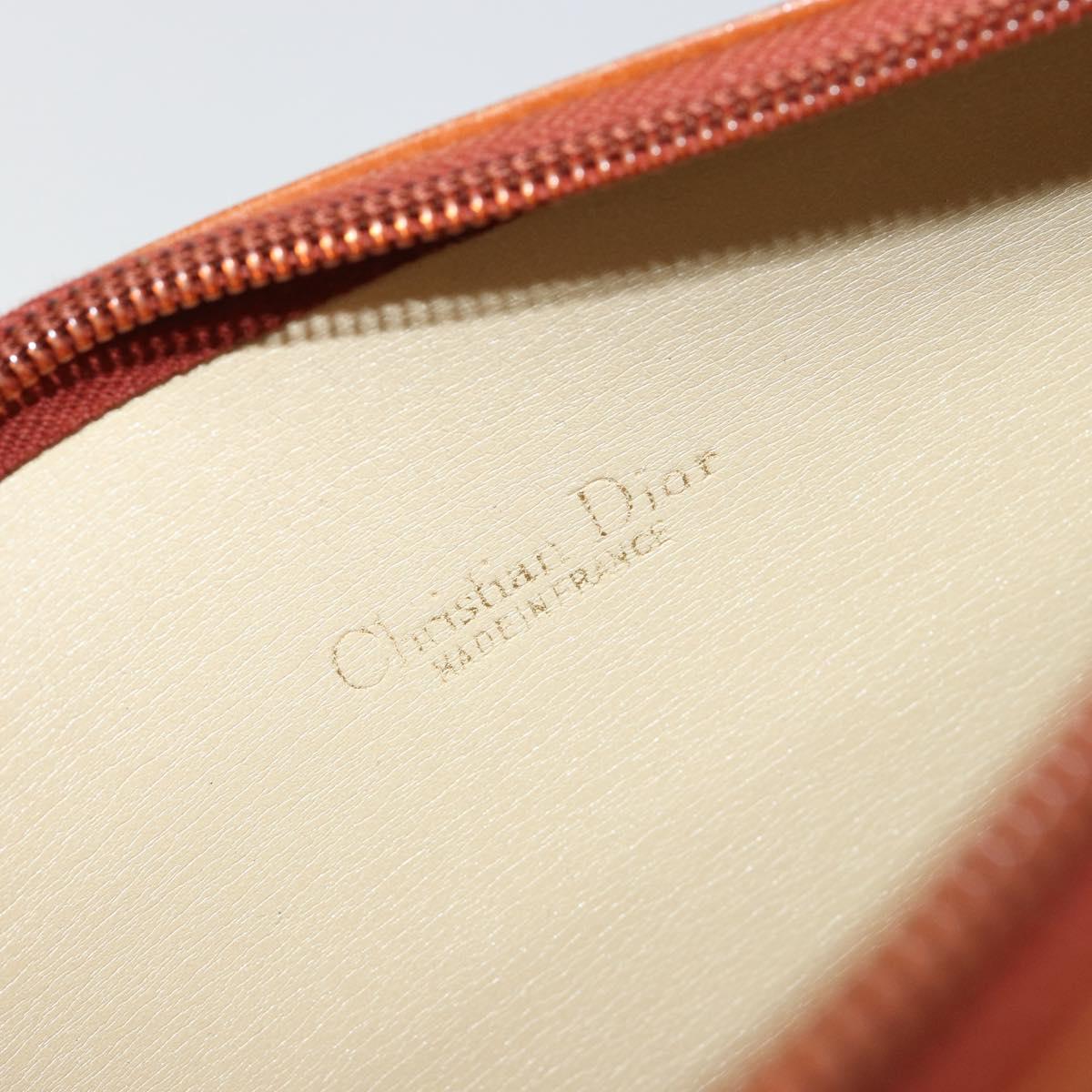 Christian Dior Shoulder Bag Leather Brown Gold Auth yk20599