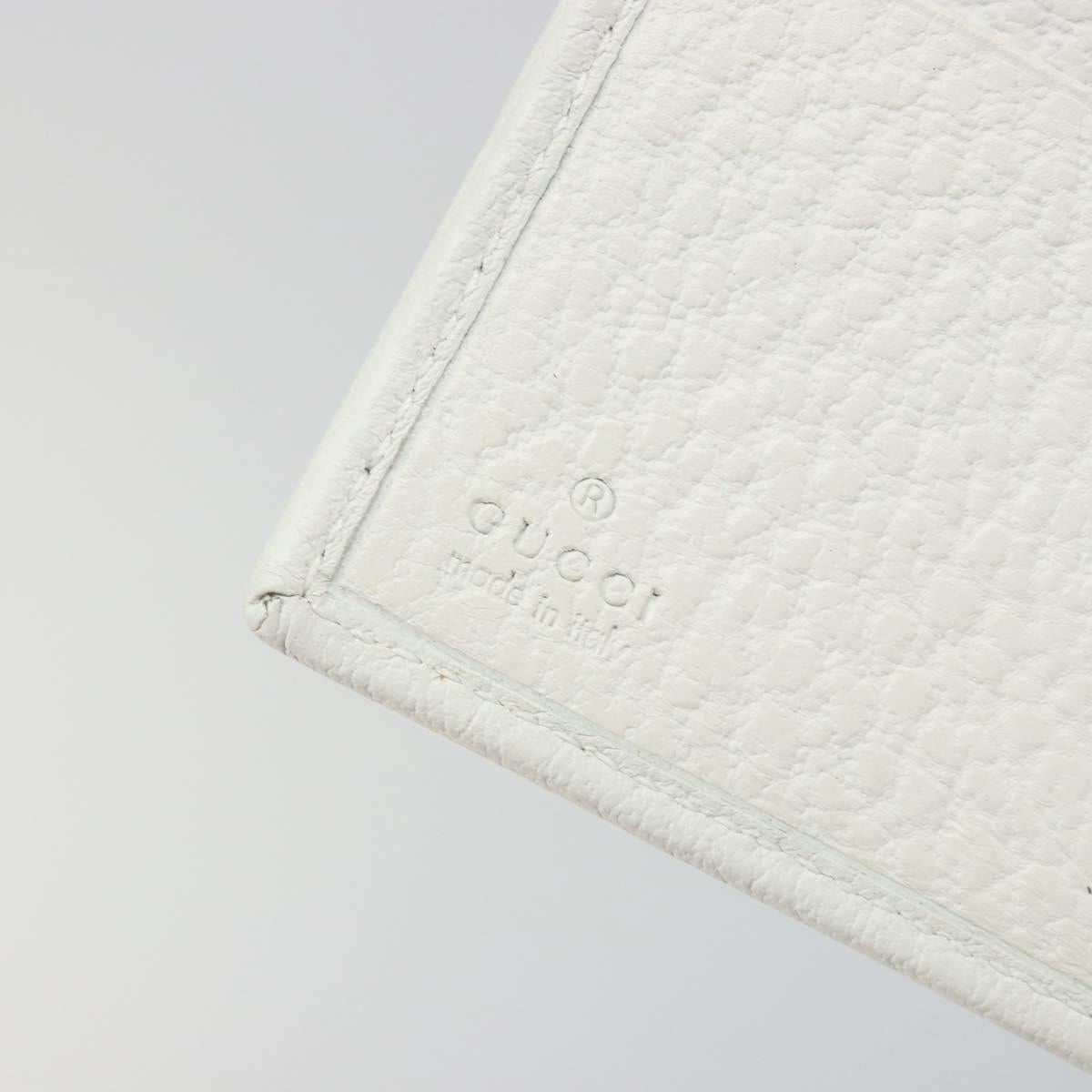 GUCCI Interlocking Sherry Line Wallet Leather White Gold 131020 Auth yk20600A