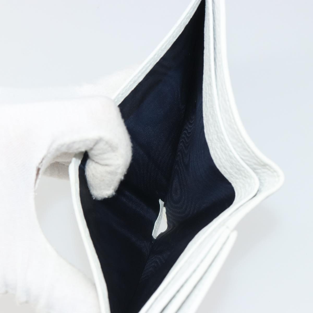 GUCCI Interlocking Sherry Line Wallet Leather White Gold 131020 Auth yk20600A