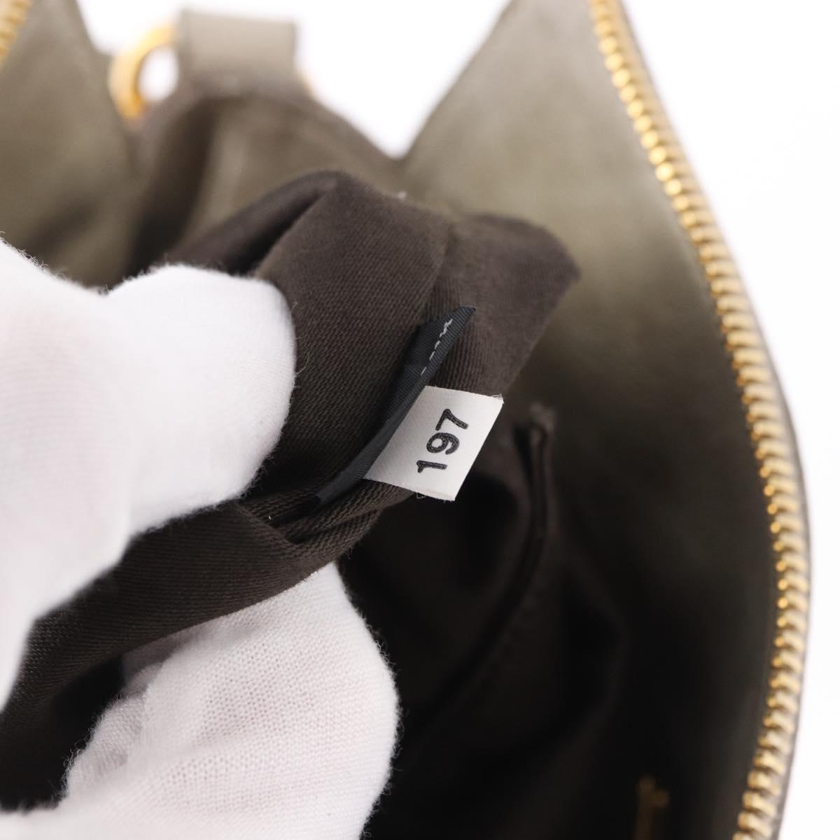 Miu Miu Hand Bag Leather 2way Gray Gold Auth yk20608SAM