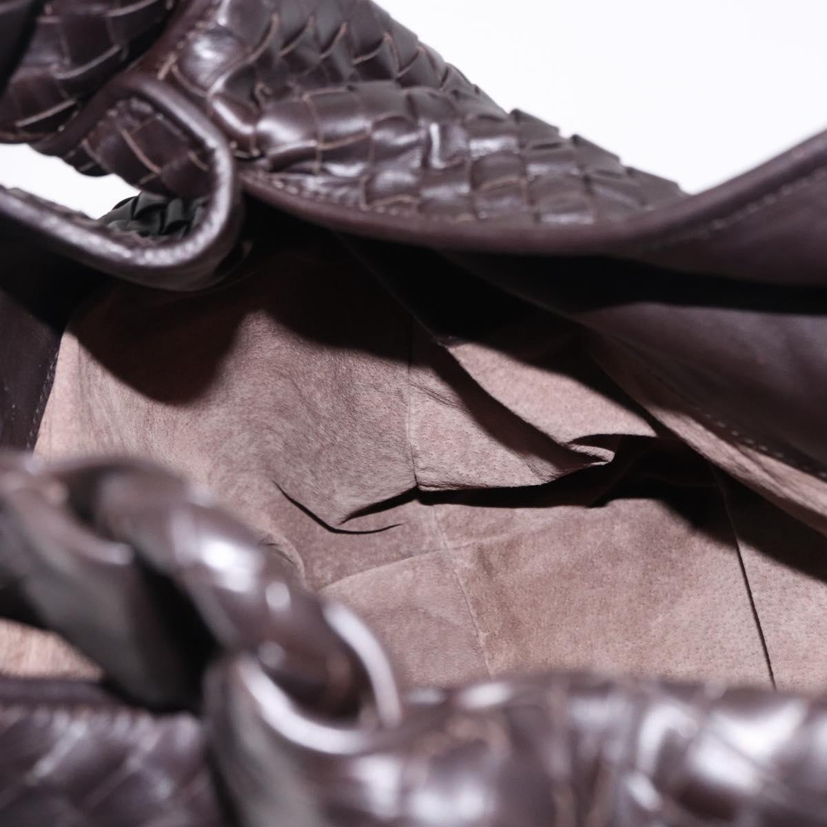 BOTTEGA VENETA INTRECCIATO Hobo Bag Leather Brown 172918 Auth yk20618SAV