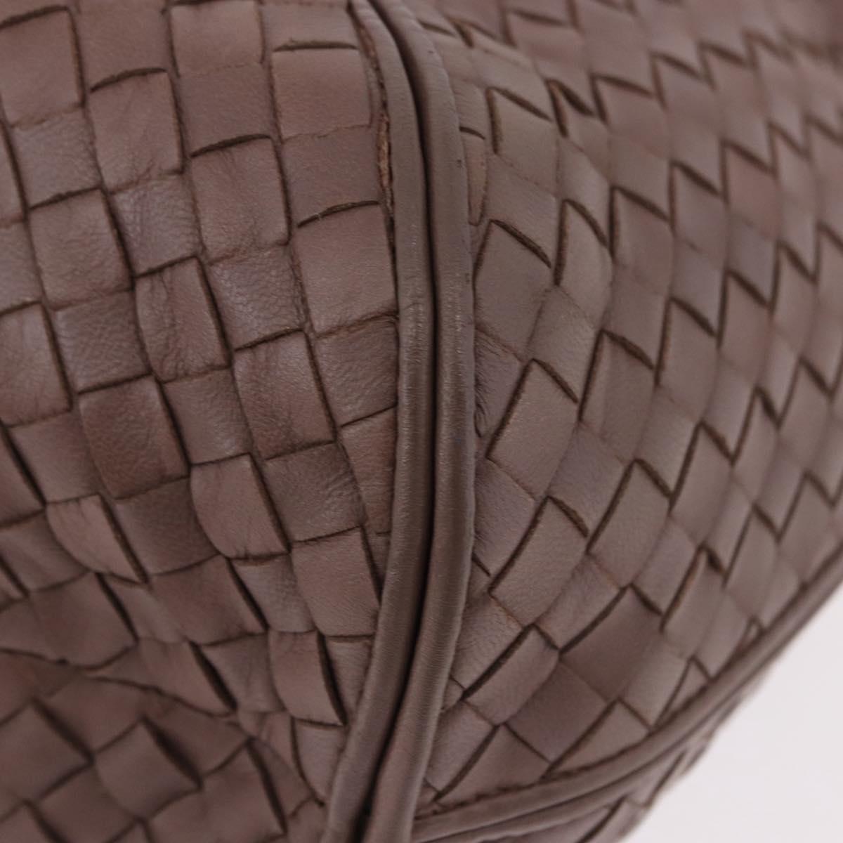 BOTTEGA VENETA INTRECCIATO Shoulder Bag Leather Brown 215441 Auth yk20621SAV