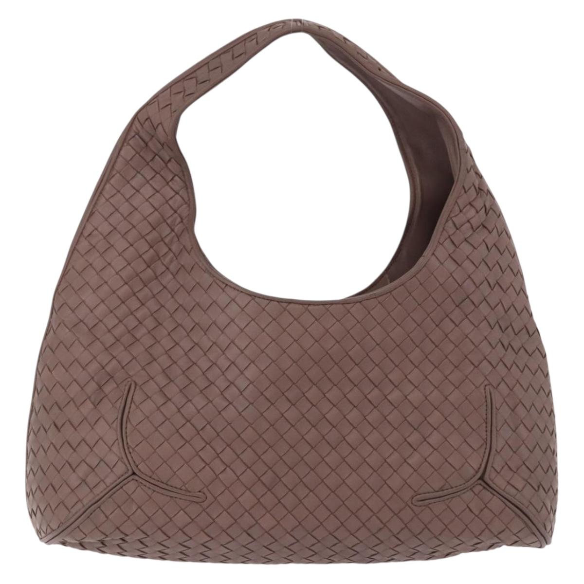 BOTTEGA VENETA INTRECCIATO Shoulder Bag Leather Brown 215441 Auth yk20621SAV