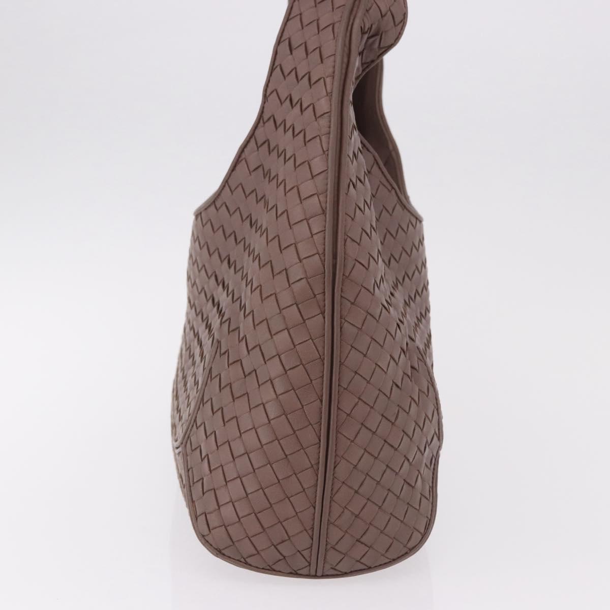 BOTTEGA VENETA INTRECCIATO Shoulder Bag Leather Brown 215441 Auth yk20621SAV