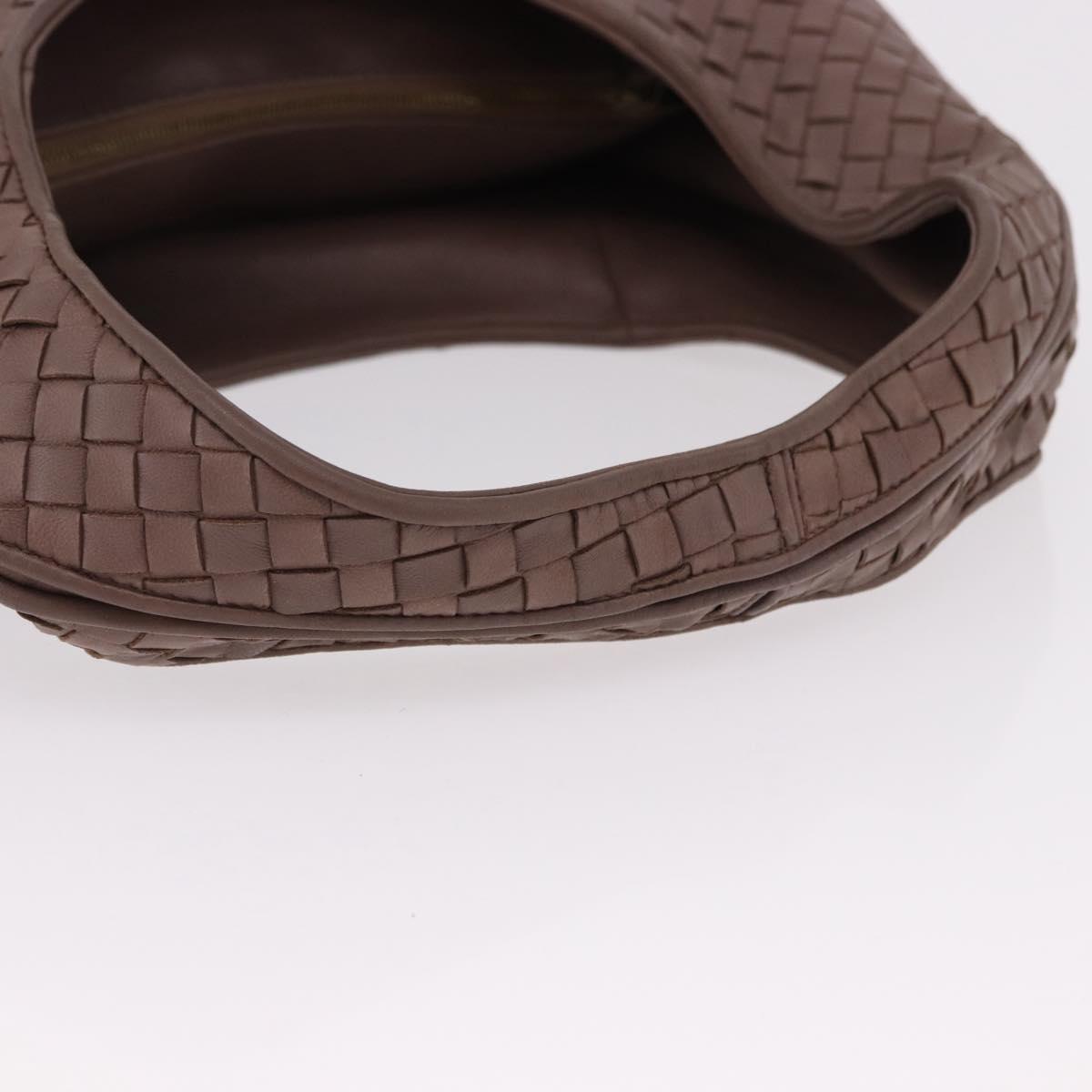 BOTTEGA VENETA INTRECCIATO Shoulder Bag Leather Brown 215441 Auth yk20621SAV
