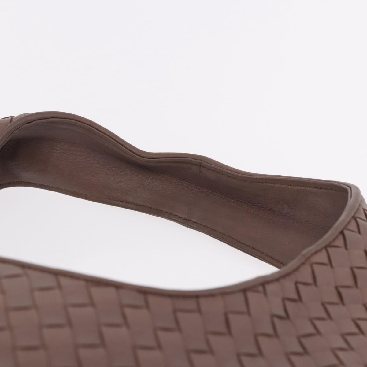 BOTTEGA VENETA INTRECCIATO Shoulder Bag Leather Brown 215441 Auth yk20621SAV