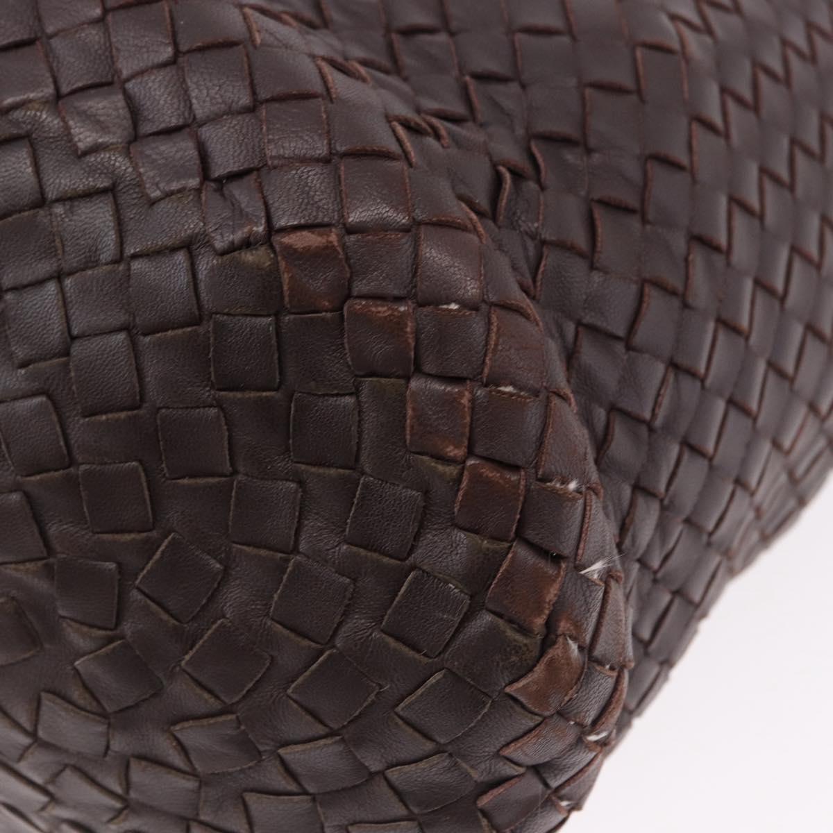 BOTTEGA VENETA INTRECCIATO Shoulder Bag Leather Brown 255691 Auth yk20622A