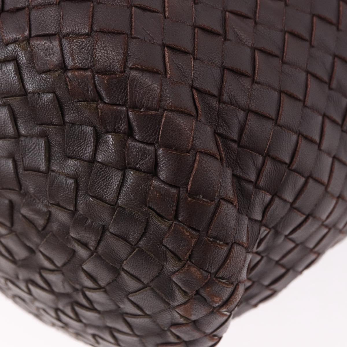 BOTTEGA VENETA INTRECCIATO Shoulder Bag Leather Brown 255691 Auth yk20622A
