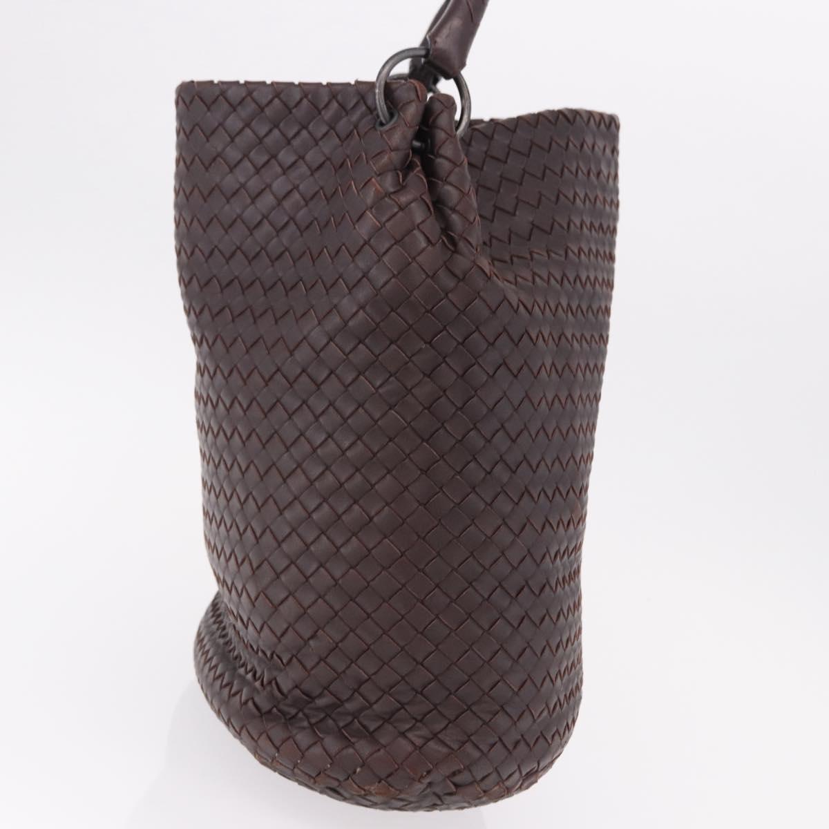 BOTTEGA VENETA INTRECCIATO Shoulder Bag Leather Brown 255691 Auth yk20622A
