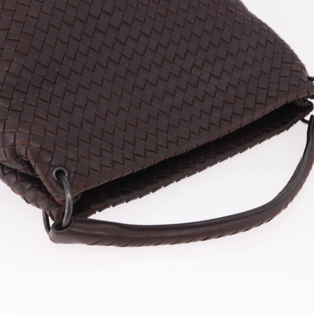 BOTTEGA VENETA INTRECCIATO Shoulder Bag Leather Brown 255691 Auth yk20622A