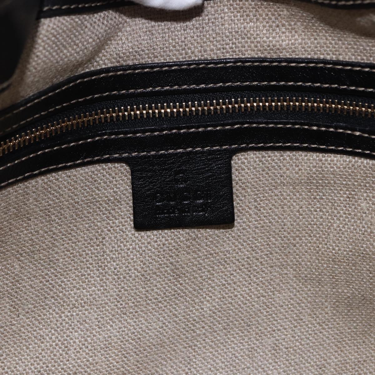 GUCCI Jackie Flora Shoulder Bag Canvas Black Gold 153029 Auth yk20625SAV