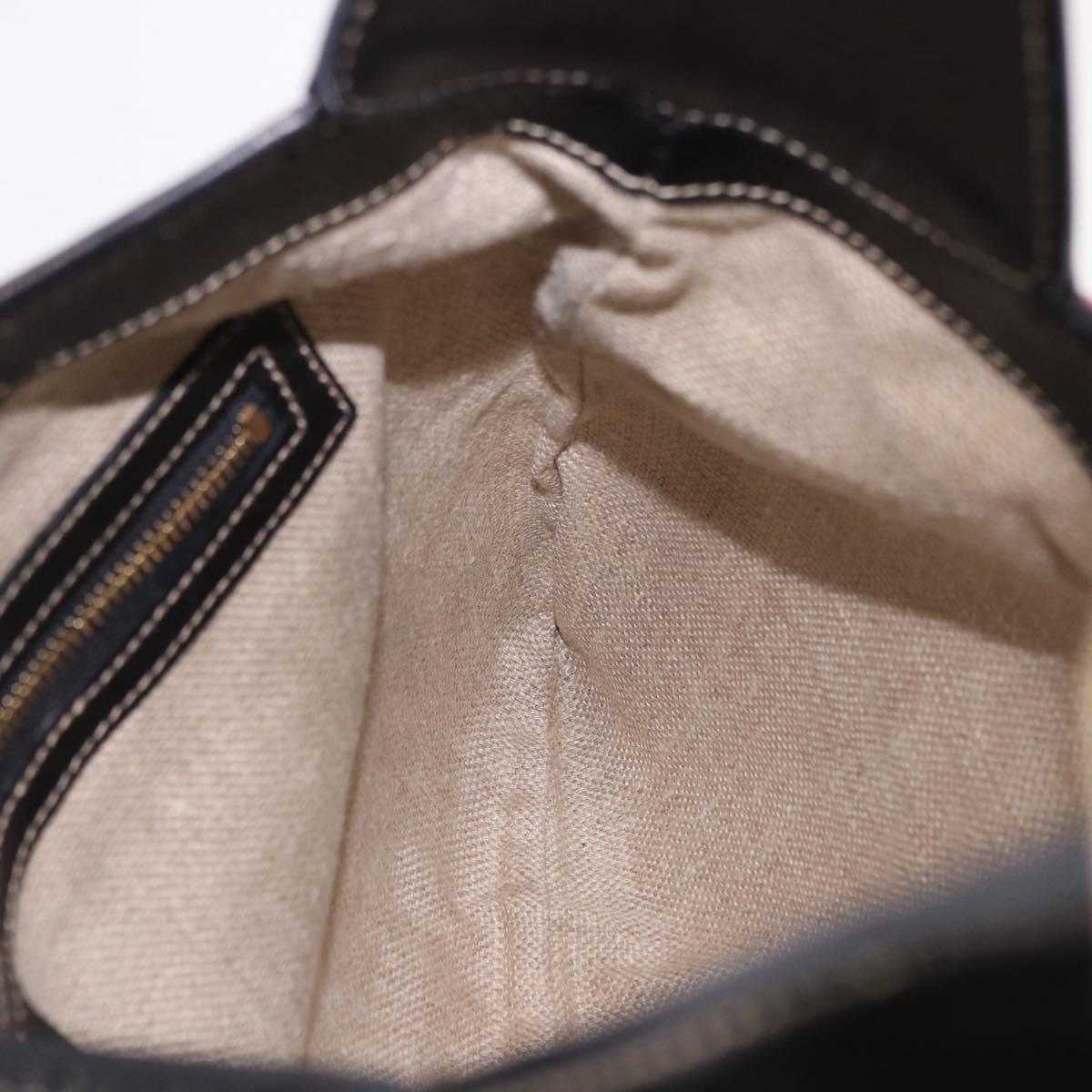 GUCCI Jackie Flora Shoulder Bag Canvas Black Gold 153029 Auth yk20625SAV