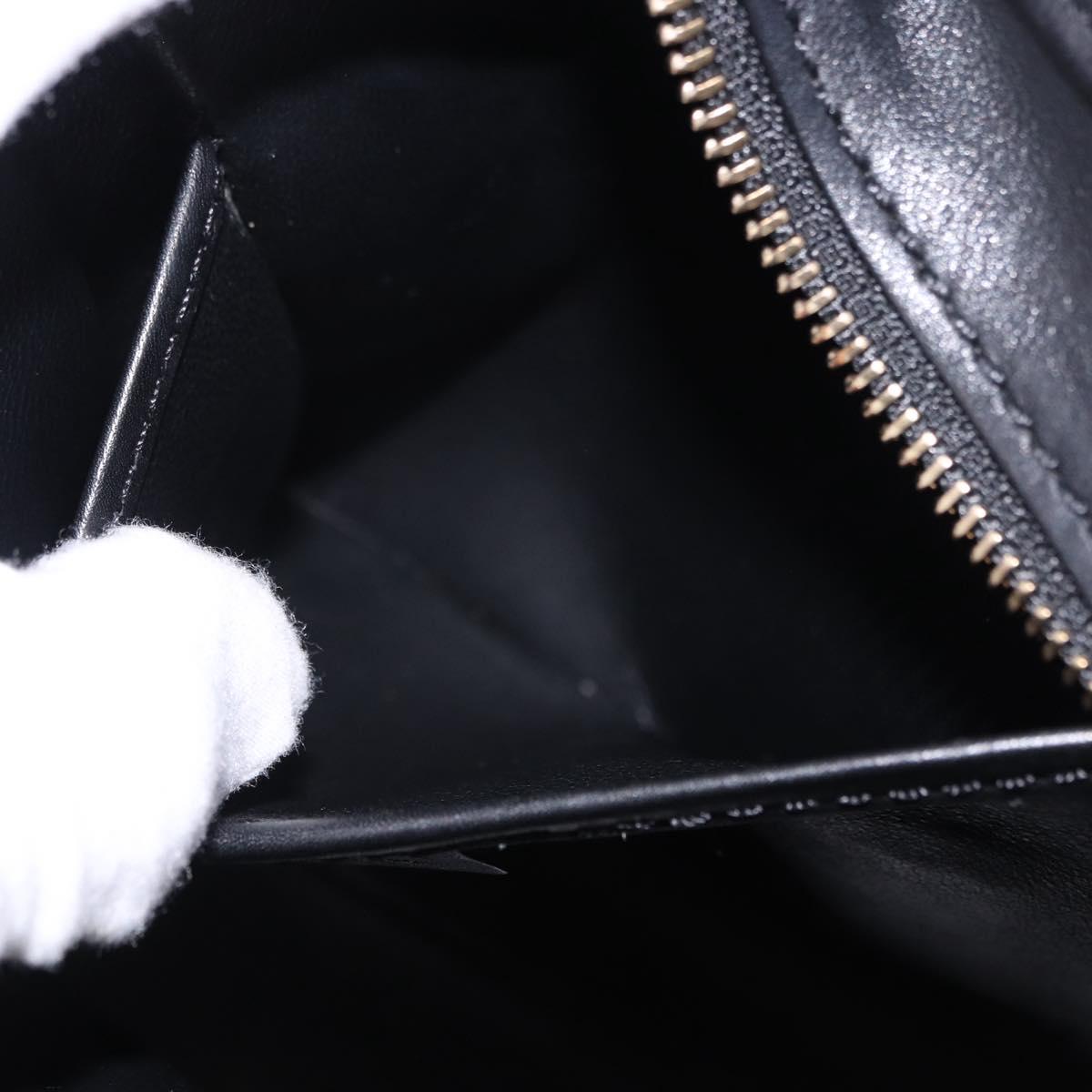 CELINE Luggage Nano Shopper Hand Bag Leather 2way Black Gold Auth yk20626SAM