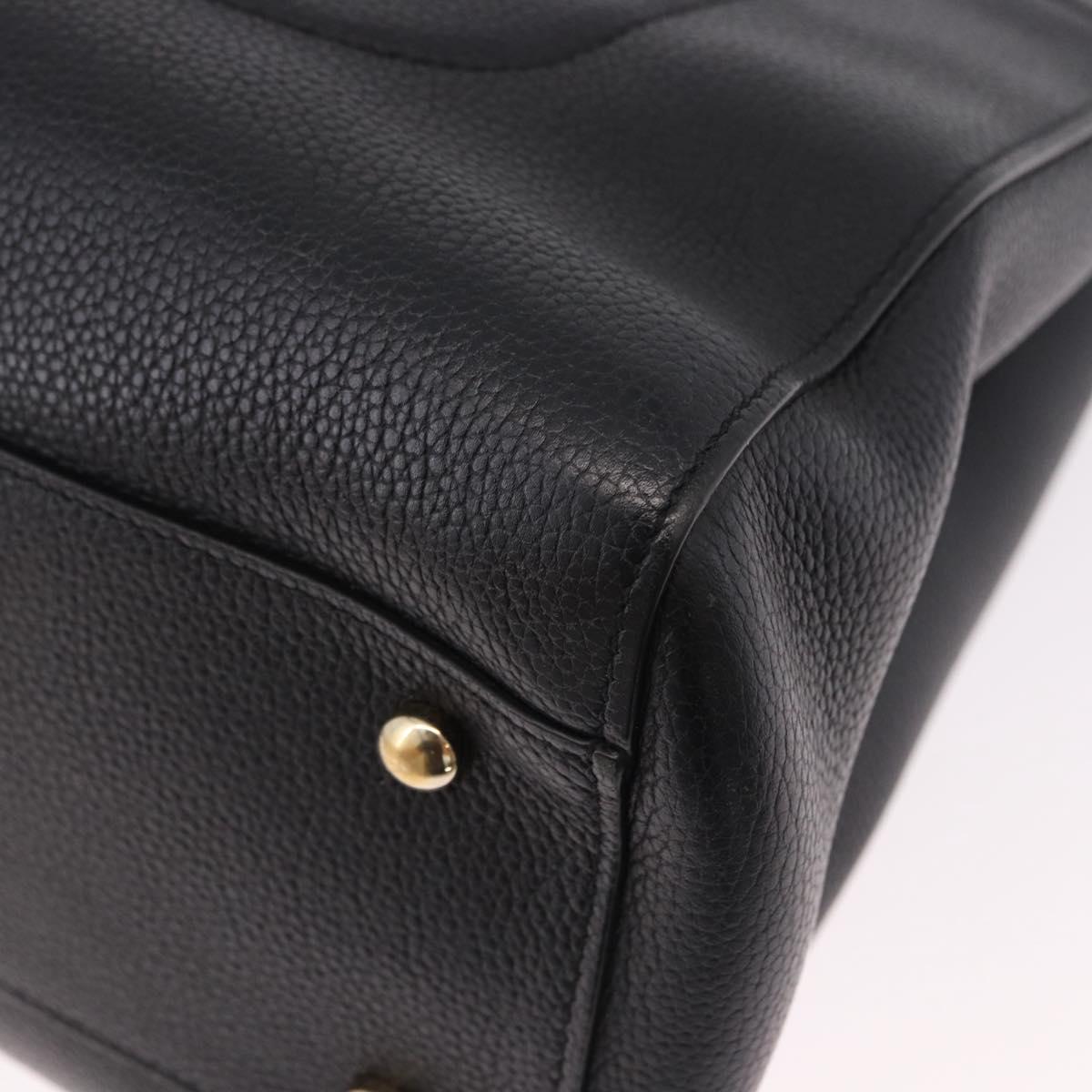 CHANEL Neo Executive Tote Bag Caviar Skin 2way Black Gold CC Auth yk20629SAM