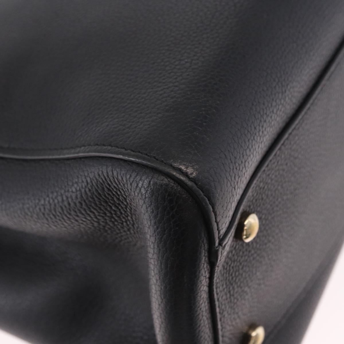 CHANEL Neo Executive Tote Bag Caviar Skin 2way Black Gold CC Auth yk20629SAM