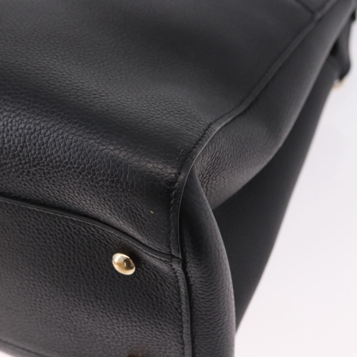 CHANEL Neo Executive Tote Bag Caviar Skin 2way Black Gold CC Auth yk20629SAM