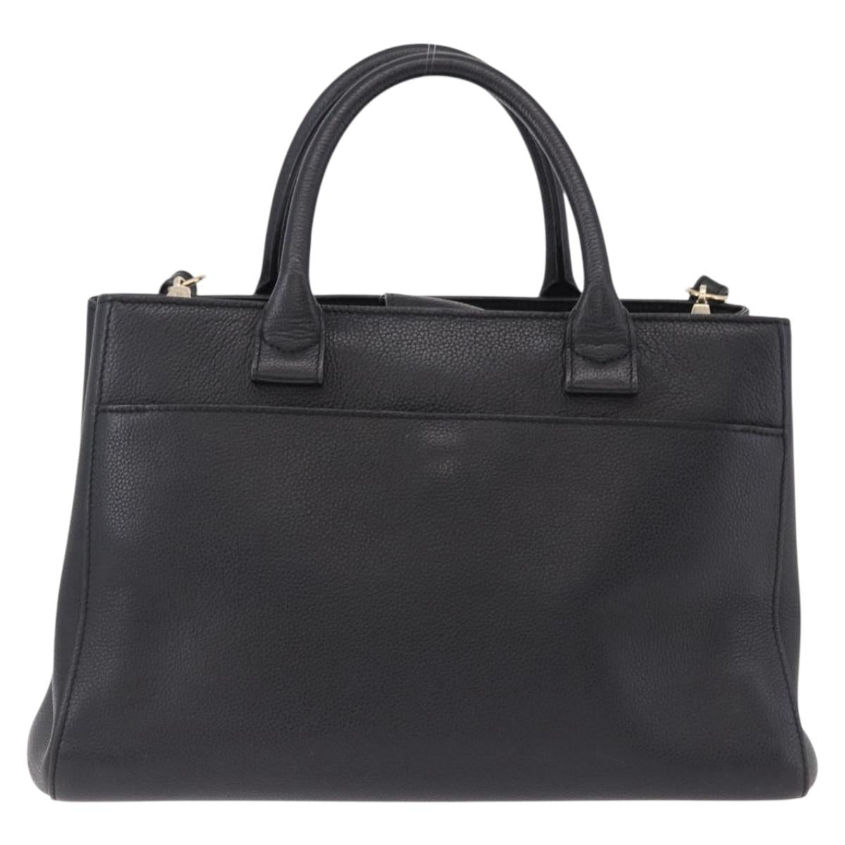 CHANEL Neo Executive Tote Bag Caviar Skin 2way Black Gold CC Auth yk20629SAM