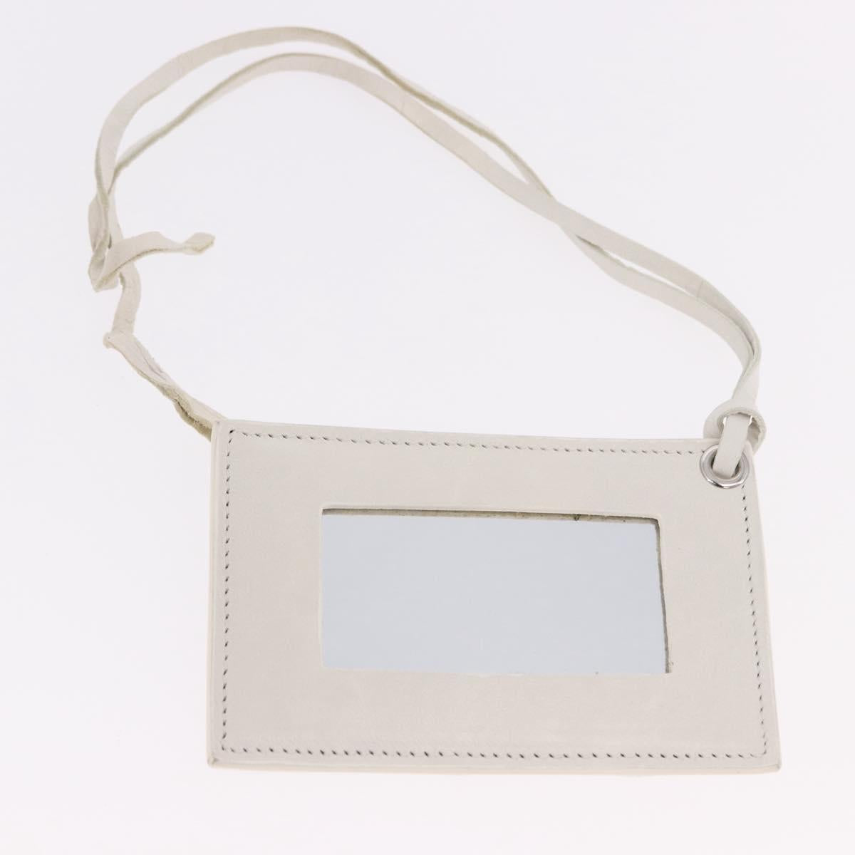 BALENCIAGA The Matelasse Hand Bag Leather White Silver 168031 Auth yk20631V