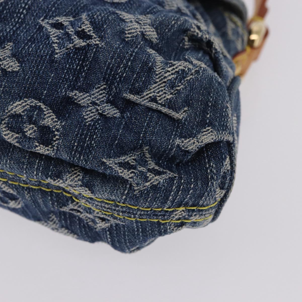 LOUIS VUITTON Monogram Denim Mini Preity Blue M95050 LV Auth yk20634SAM
