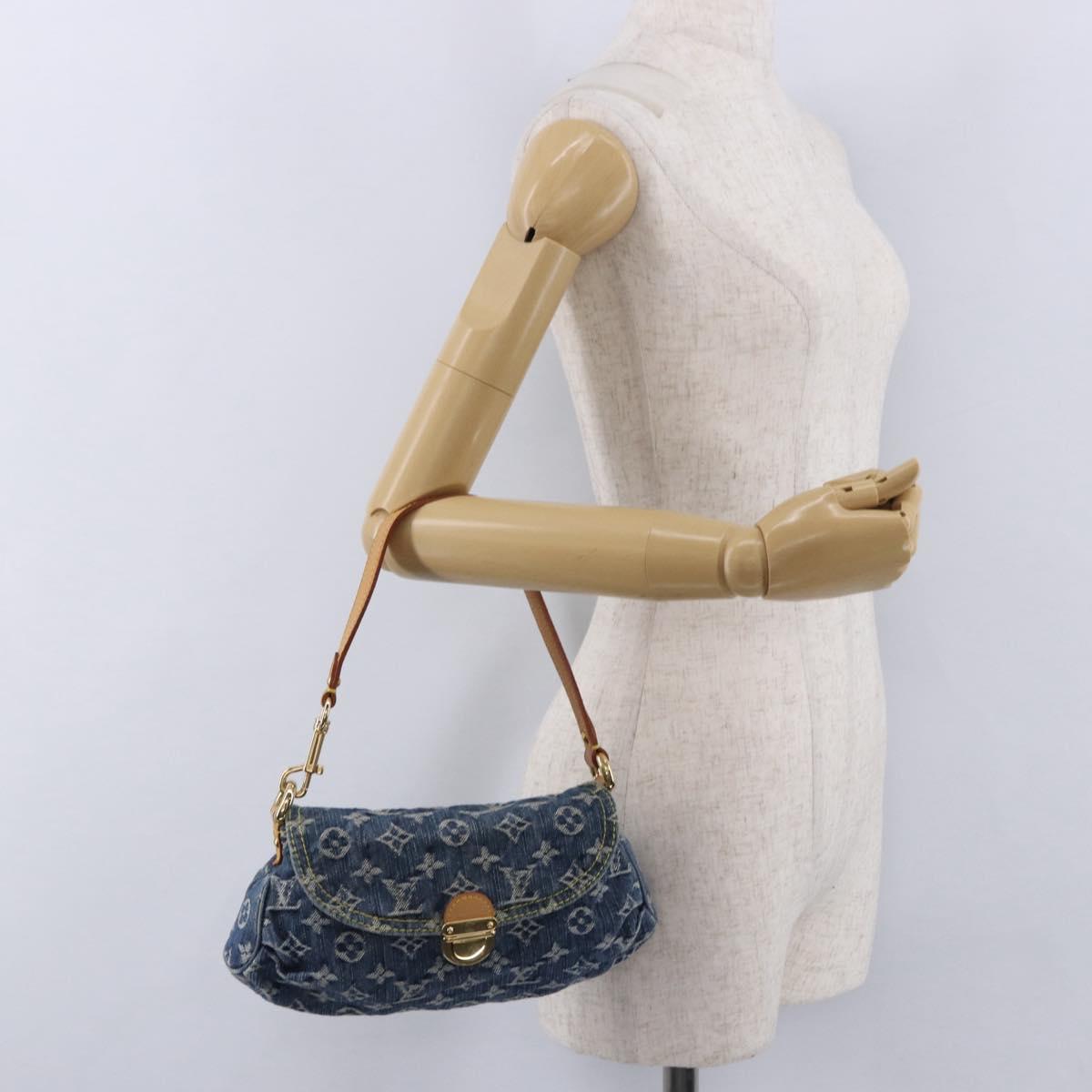 LOUIS VUITTON Monogram Denim Mini Preity Blue M95050 LV Auth yk20634SAM