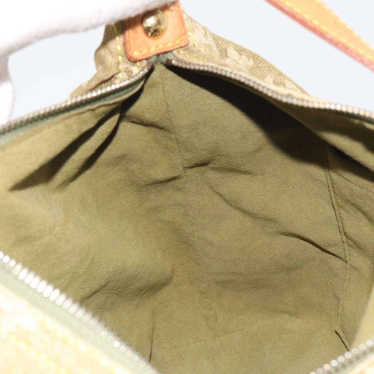 LOUIS VUITTON Monogram Denim Buggy PM Shoulder Bag Khaki M95213 LV Auth yk20636V