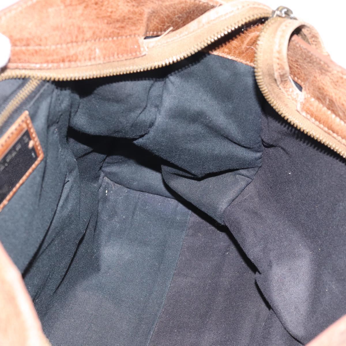 BALENCIAGA The City Hand Bag Leather 2way Brown 115748 Auth yk20644M