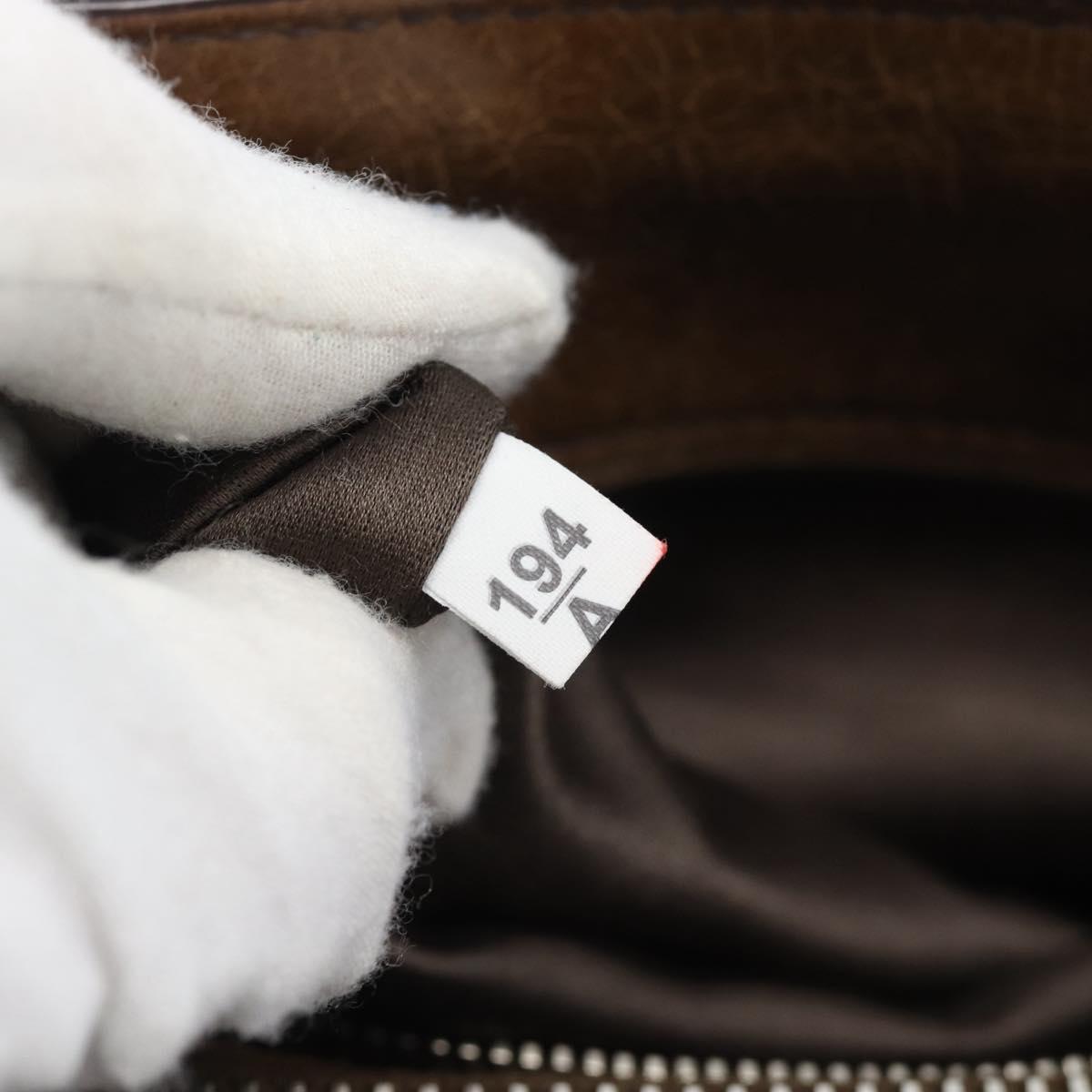 Miu Miu Hand Bag Leather 2way Brown Silver Auth yk20645M