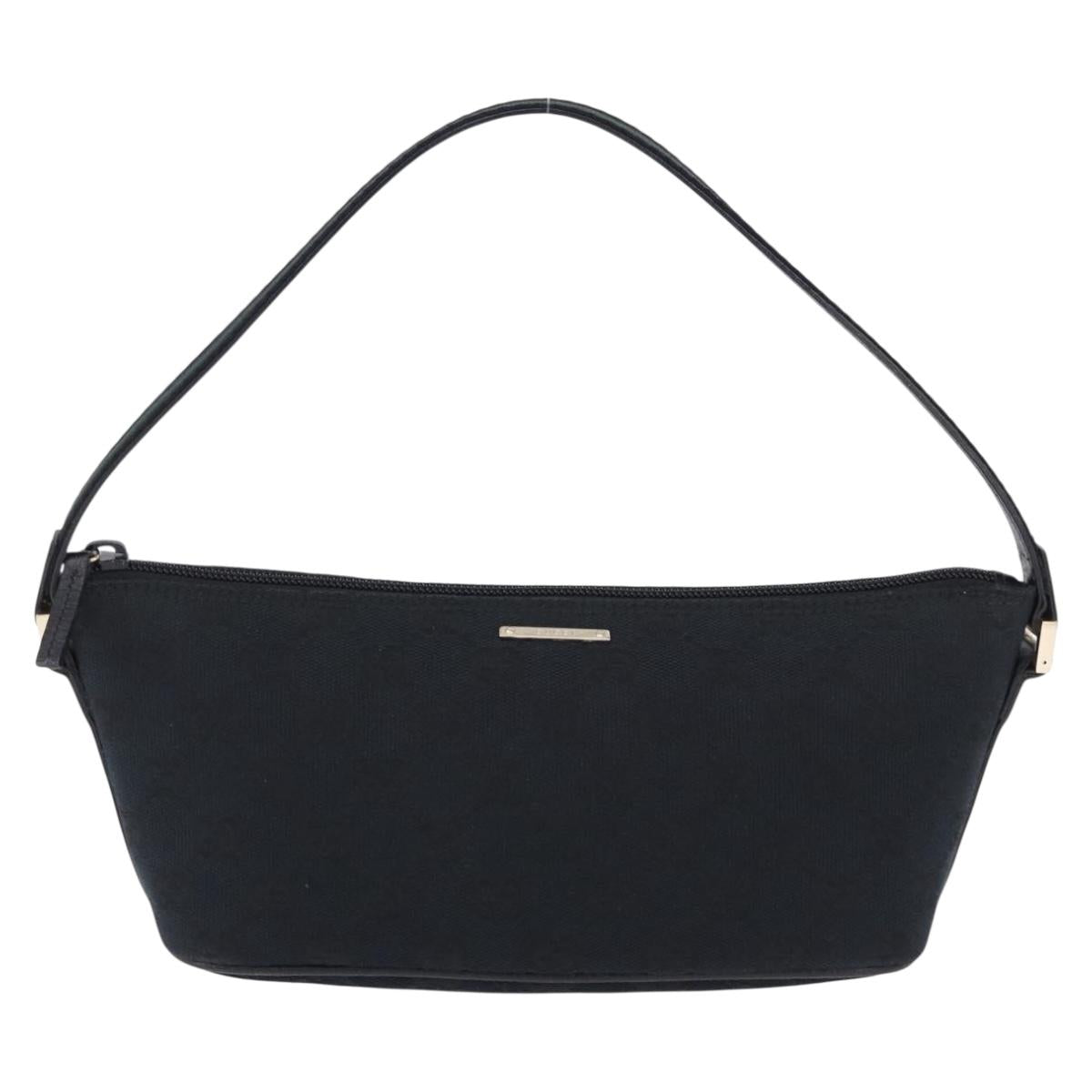 GUCCI GG Canvas Accessory Pouch Black Gold Tone 141809 Auth yk20649V