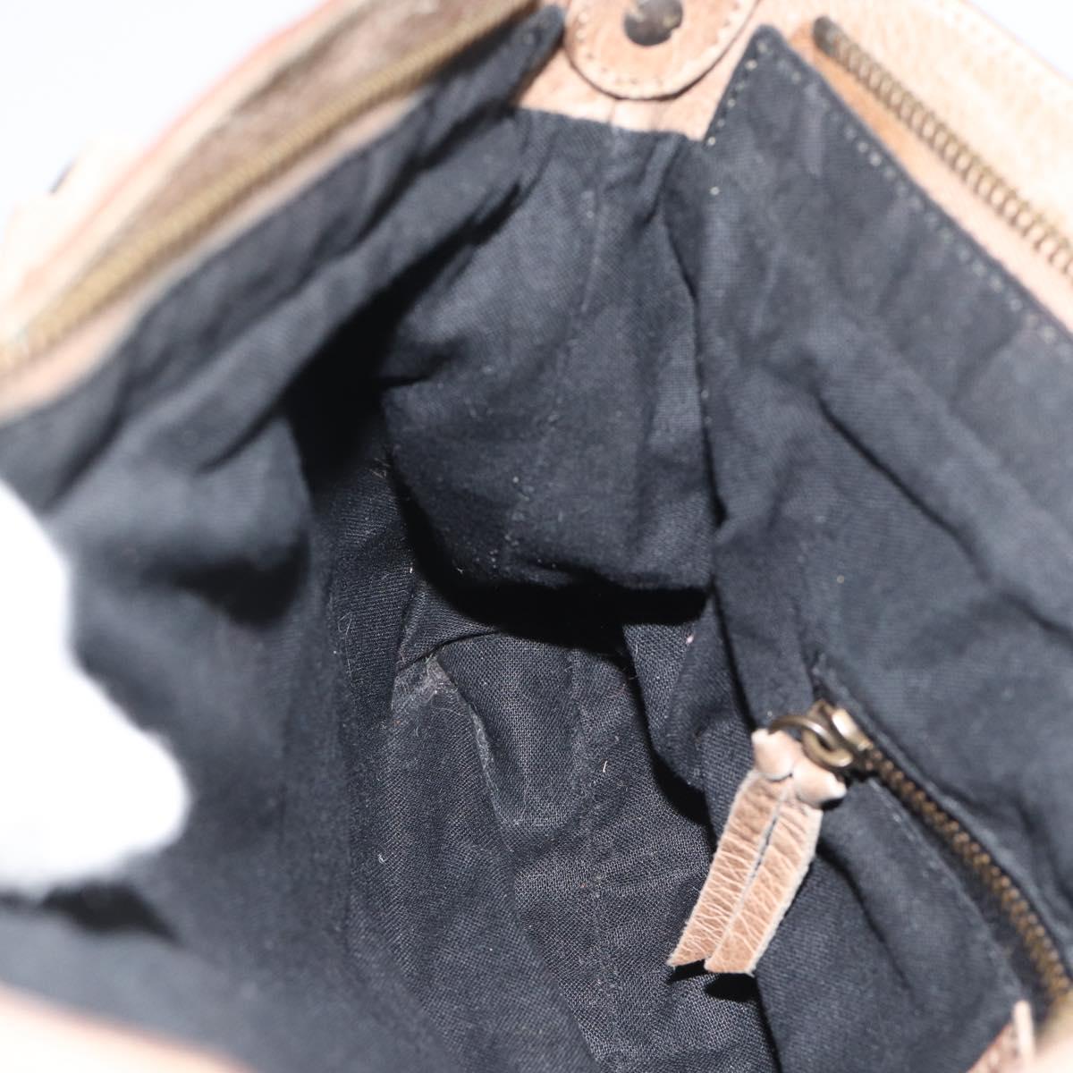 BALENCIAGA The First Hand Bag Leather 2way Brown 103208 Auth yk20650SAM