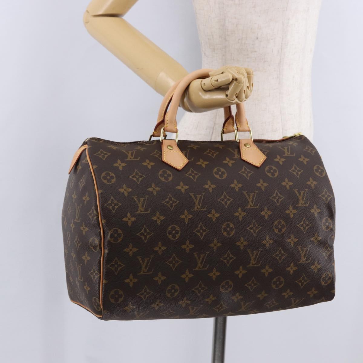 LOUIS VUITTON Monogram Speedy 35 Hand Bag M41524 LV Auth yk20651SM