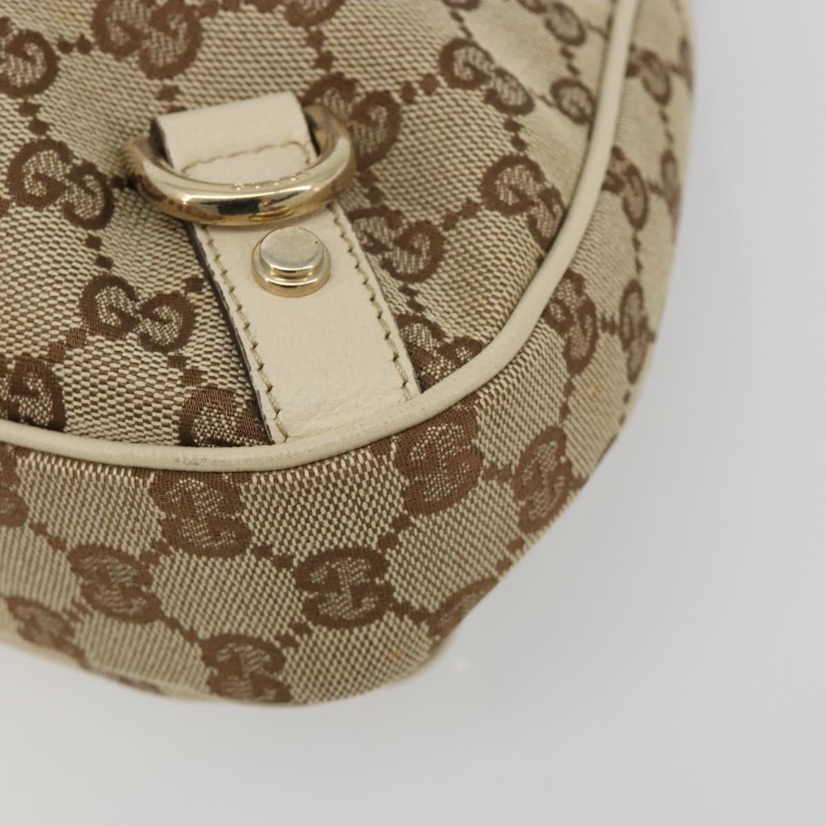 GUCCI GG Canvas Abbey Shoulder Bag Beige Gold Tone 130738 Auth yk20657SAV