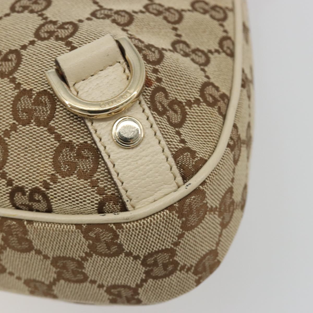 GUCCI GG Canvas Abbey Shoulder Bag Beige Gold Tone 130738 Auth yk20657SAV
