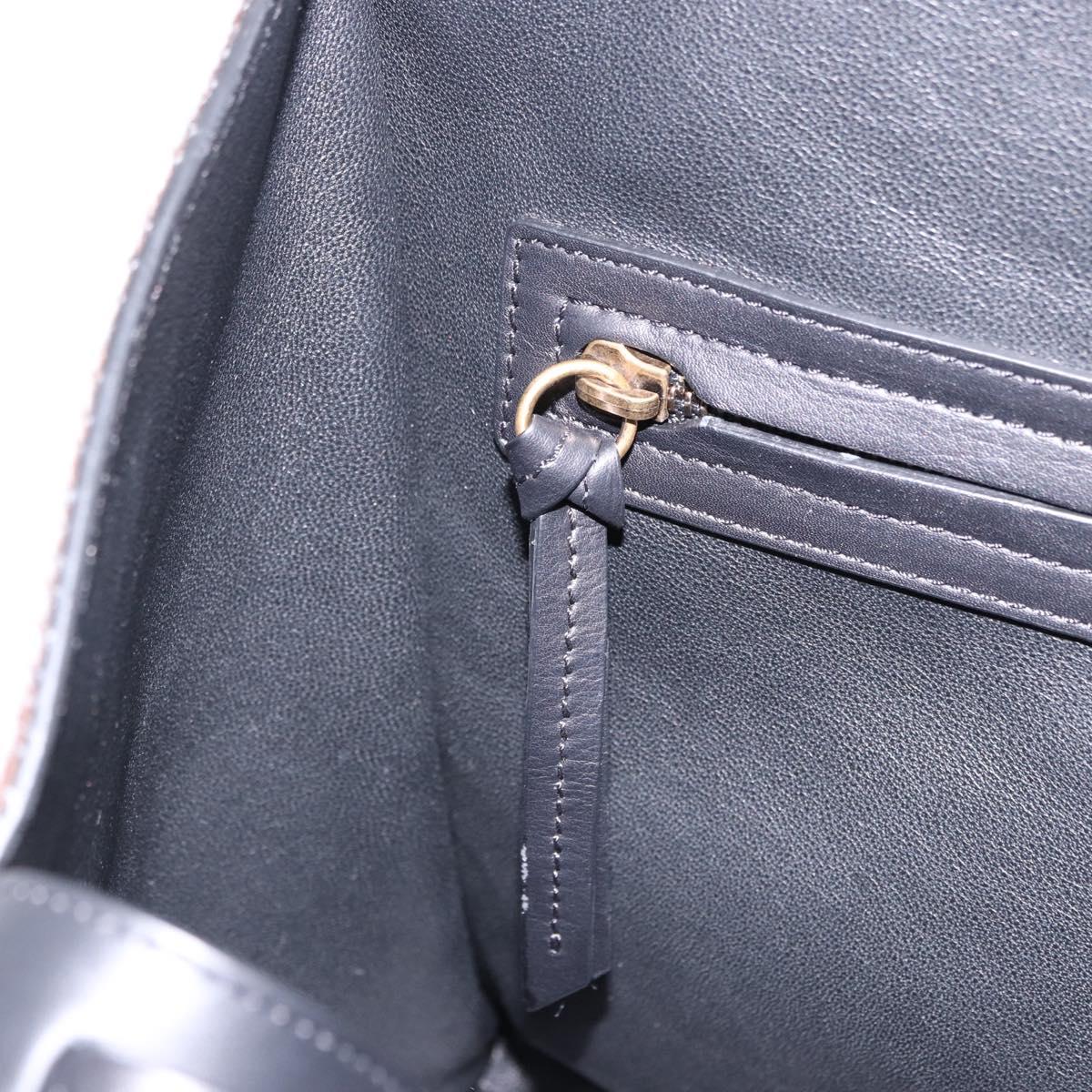 CELINE Luggage Phantom Hand Bag Harako leather Brown Black Auth yk20659SAM