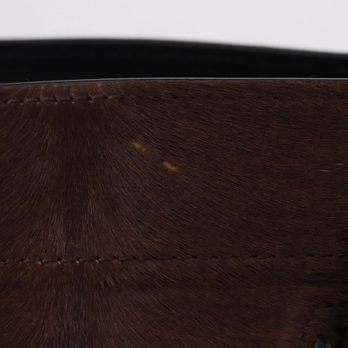CELINE Luggage Phantom Hand Bag Harako leather Brown Black Auth yk20659SAM