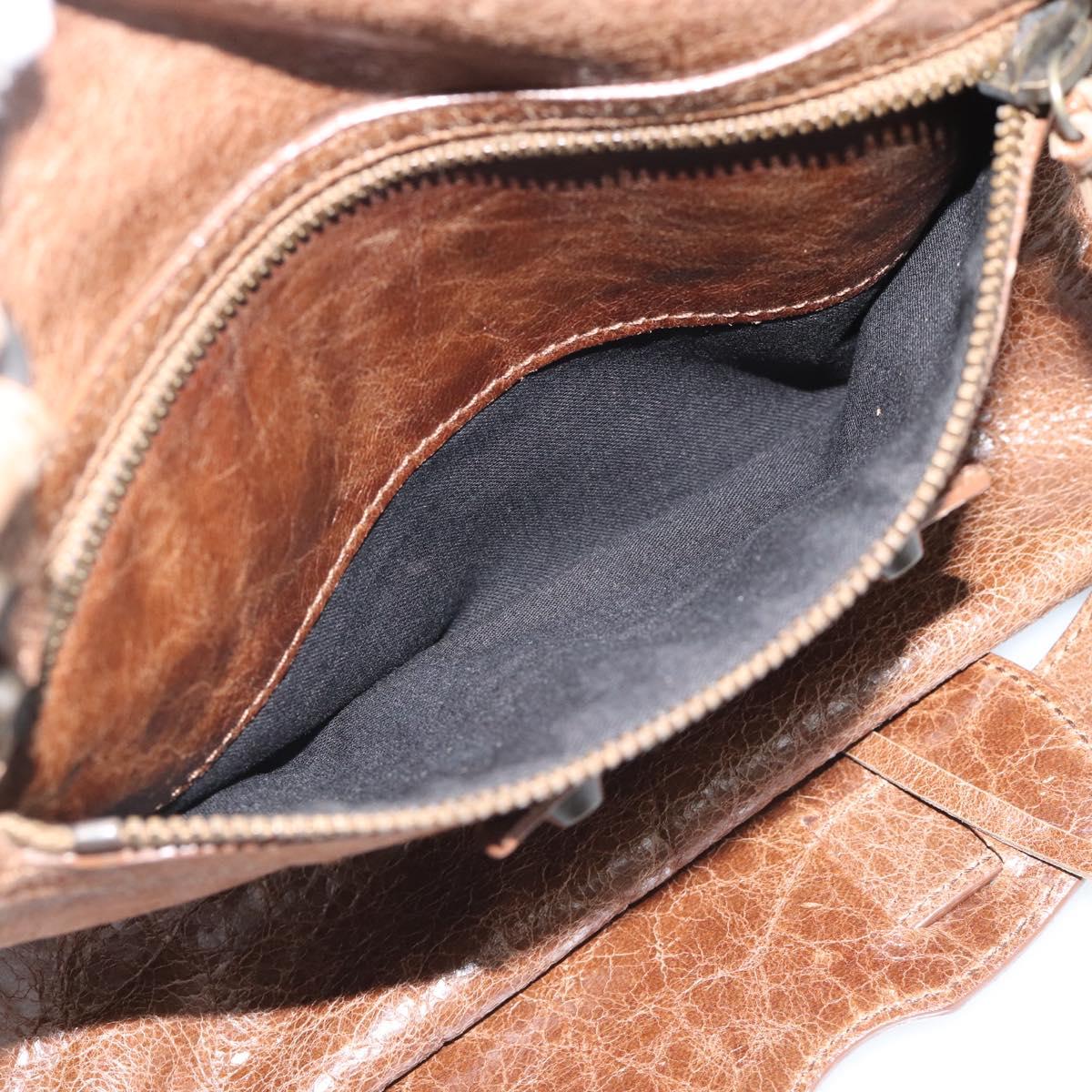 BALENCIAGA The City Hand Bag Leather 2way Brown 115748 Auth yk20660SAM