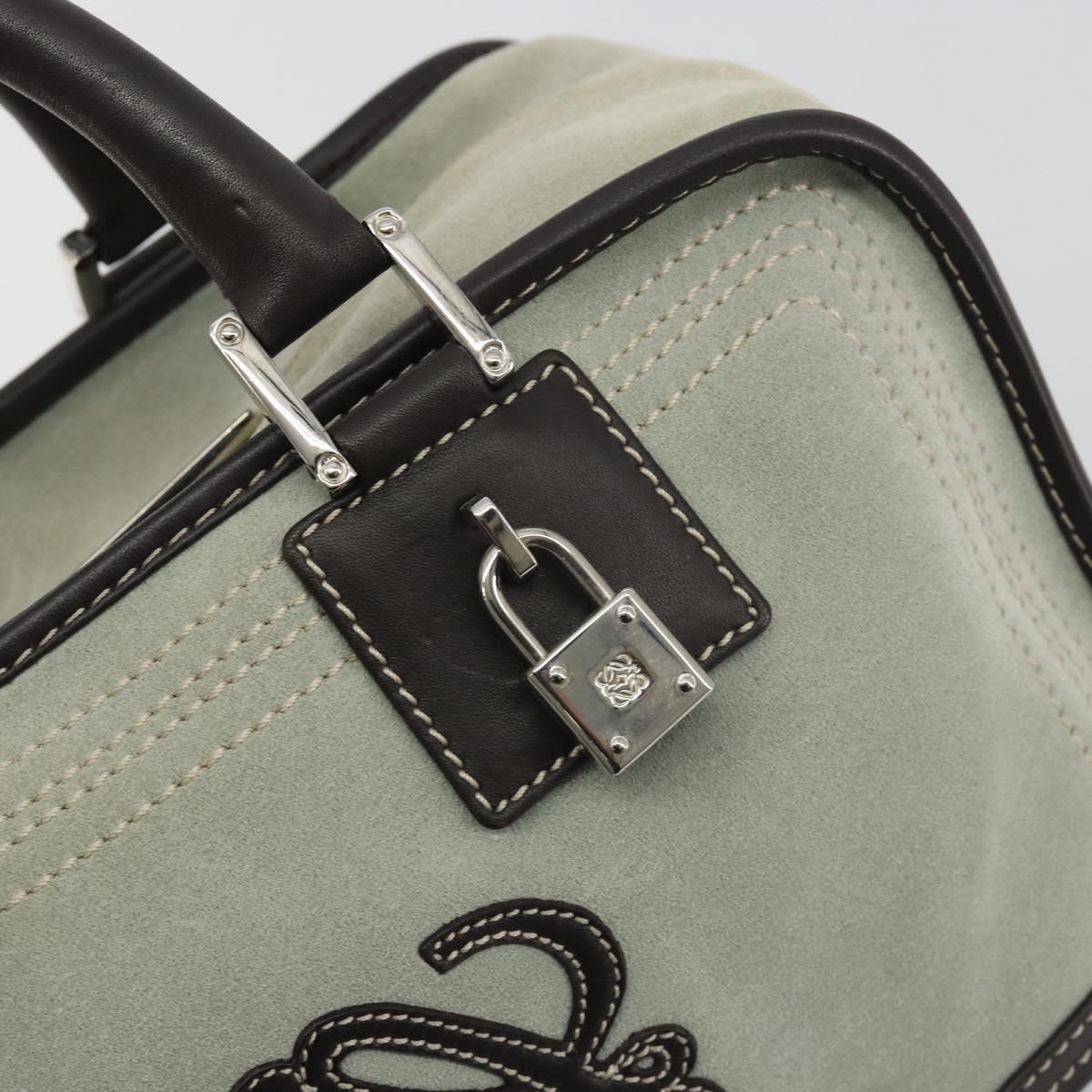 LOEWE Amazona 28 Hand Bag Suede Gray Brown Auth yk20662V