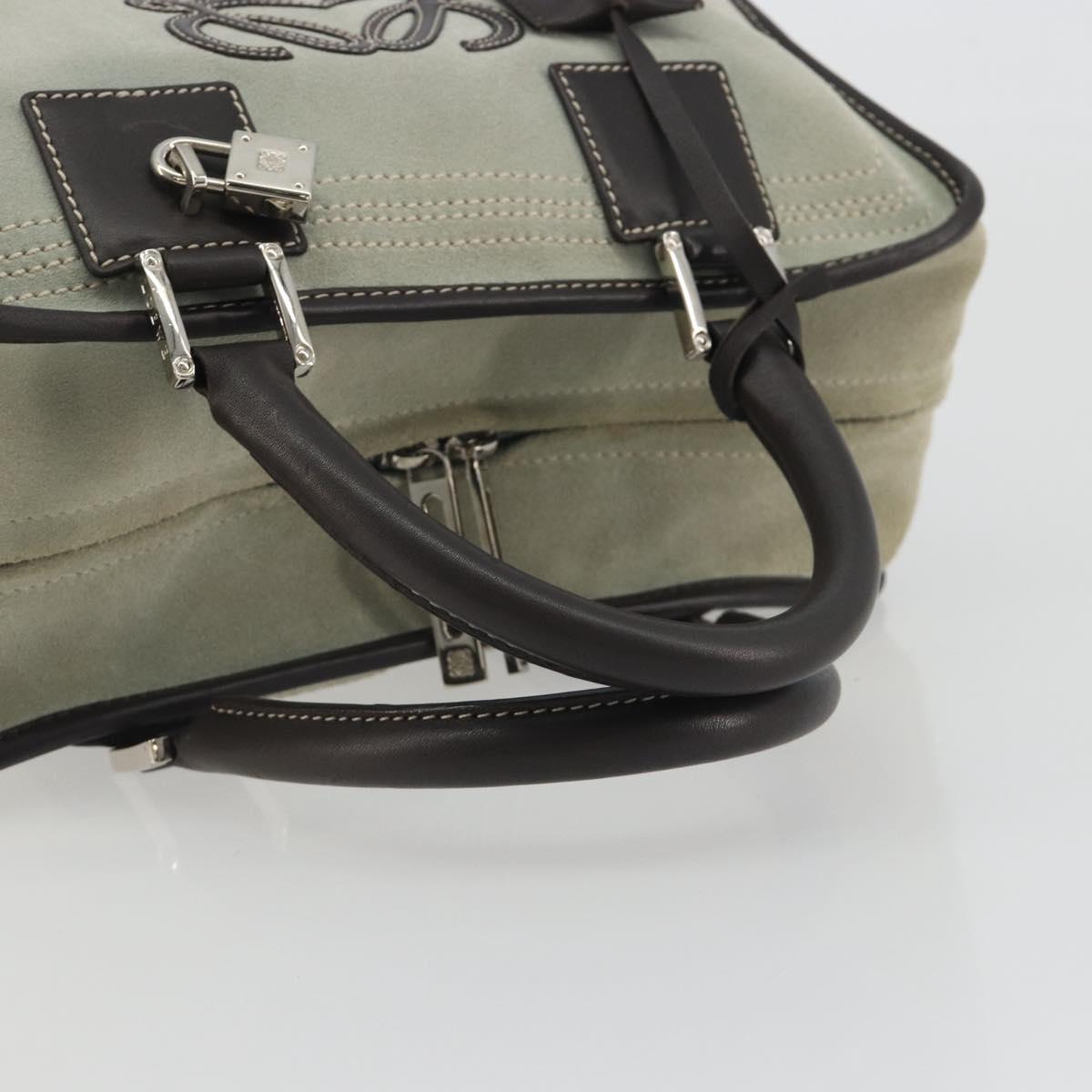LOEWE Amazona 28 Hand Bag Suede Gray Brown Auth yk20662V
