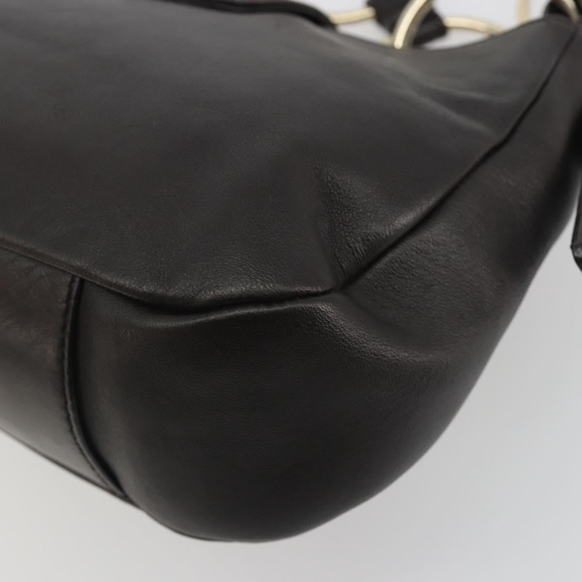 SAINT LAURENT Chain Shoulder Bag Leather Brown Gold Tone 138957 Auth yk20663SAM